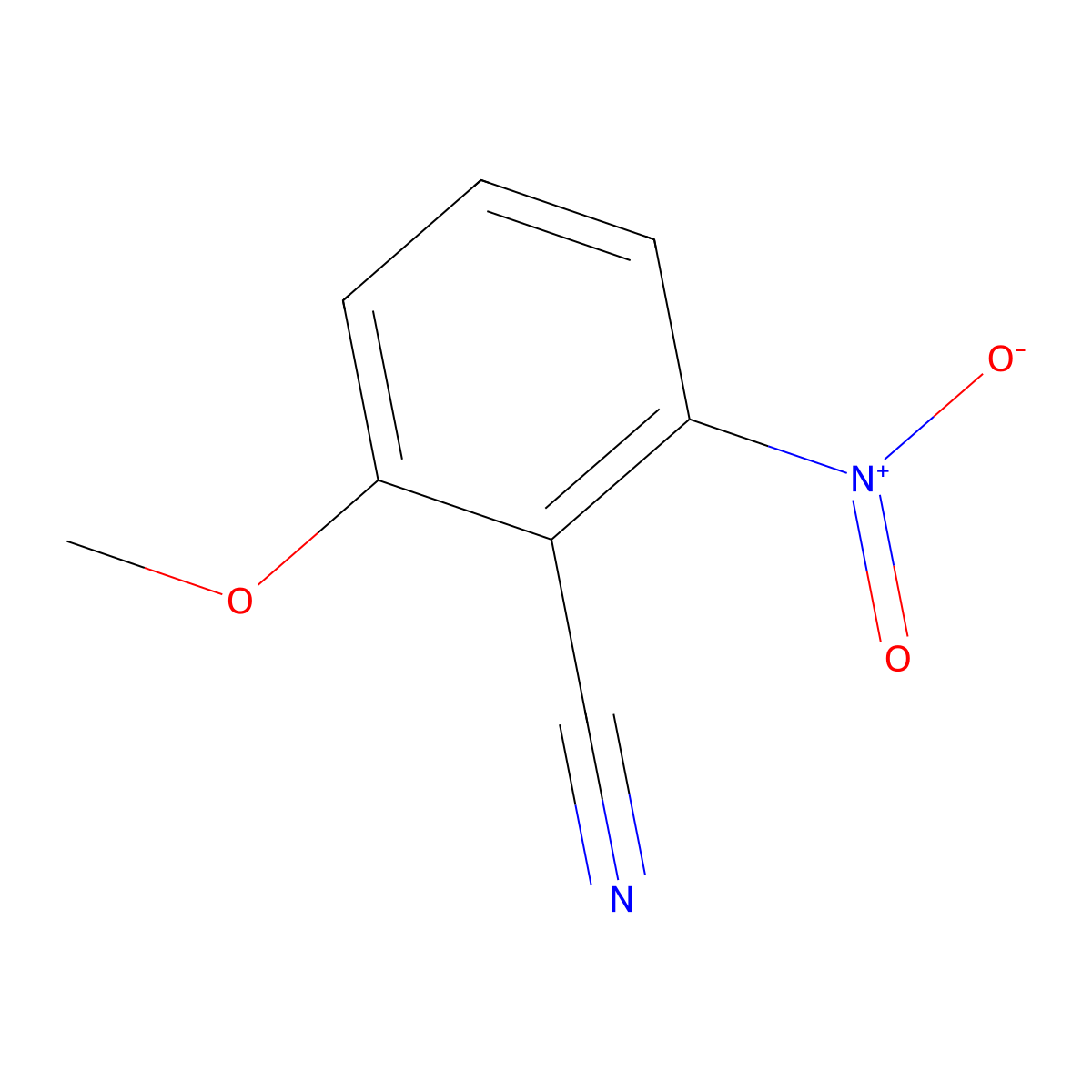 2-Methoxy-6-nitrobenzonitrile molecular structure, CAS 38469-85-1