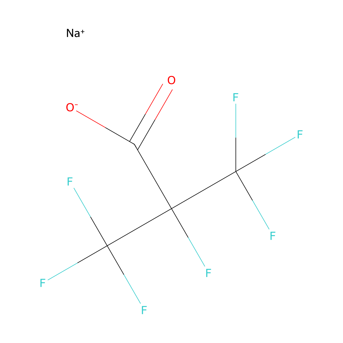 Sodium 2,3,3,3-tetrafluoro-2-(trifluoromethyl)propanoate molecular structure, CAS 3847-76-5
