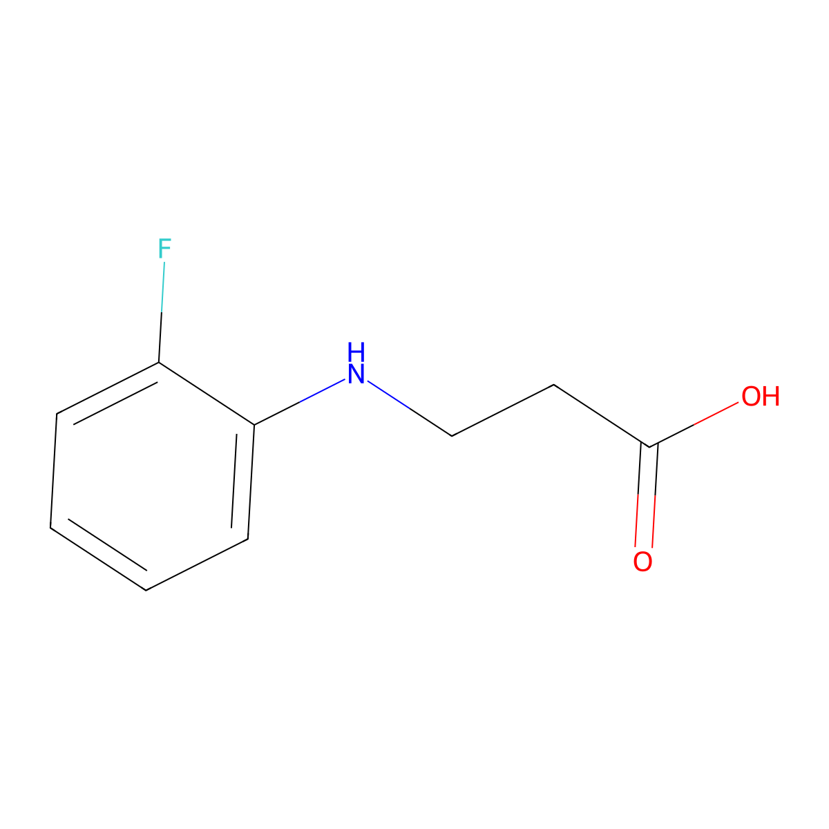 N-(2-Fluorophenyl)-beta-alanine molecular structure, CAS 38470-19-8
