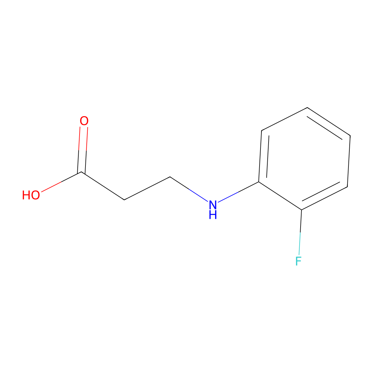 N-(2-Fluorophenyl)-beta-alanine molecular structure, CAS 38470-19-8