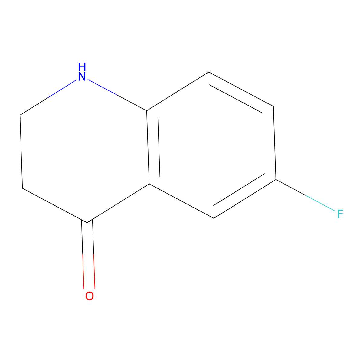 6-Fluoro-2,3-dihydroquinolin-4(1H)-one molecular structure, CAS 38470-26-7