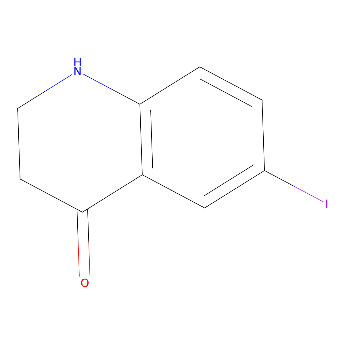 2,3-Dihydro-6-iodoquinolin-4(1H)-one molecular structure, CAS 38470-27-8