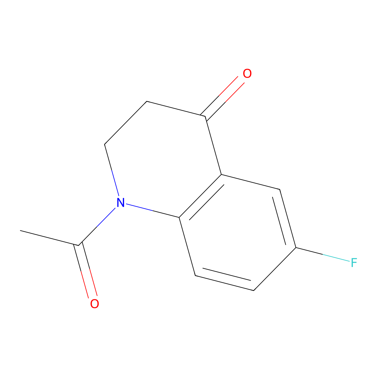1-Acetyl-6-fluoro-1,2,3,4-tetrahydroquinolin-4-one molecular structure, CAS 38470-30-3
