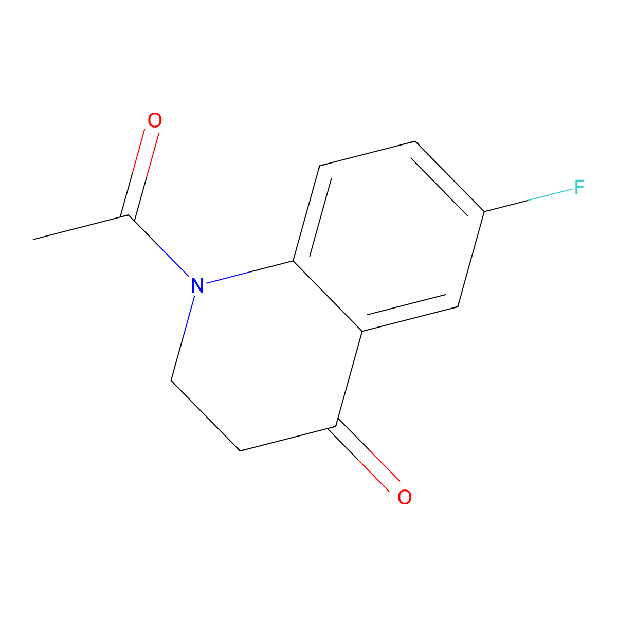 1-Acetyl-6-fluoro-1,2,3,4-tetrahydroquinolin-4-one molecular structure, CAS 38470-30-3