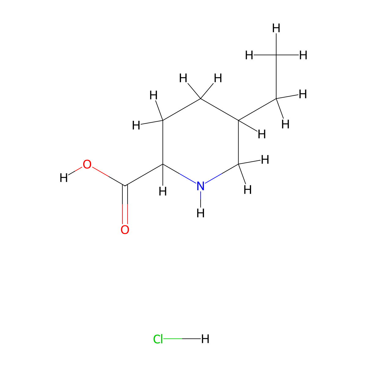 5-Ethylpiperidine-2-carboxylic acid hydrochloride molecular structure, CAS 38471-15-7