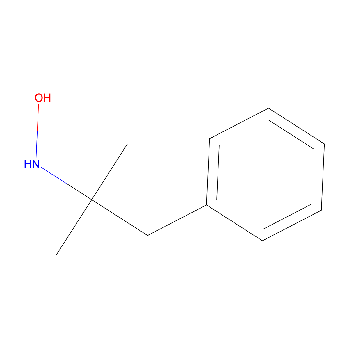 N-Hydroxyphentermine molecular structure, CAS 38473-30-2