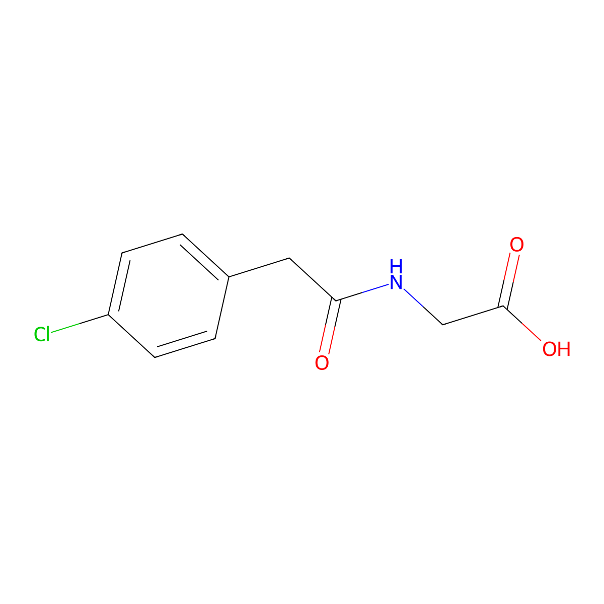 N-[(4-Chlorophenyl)acetyl]glycine molecular structure, CAS 38473-72-2