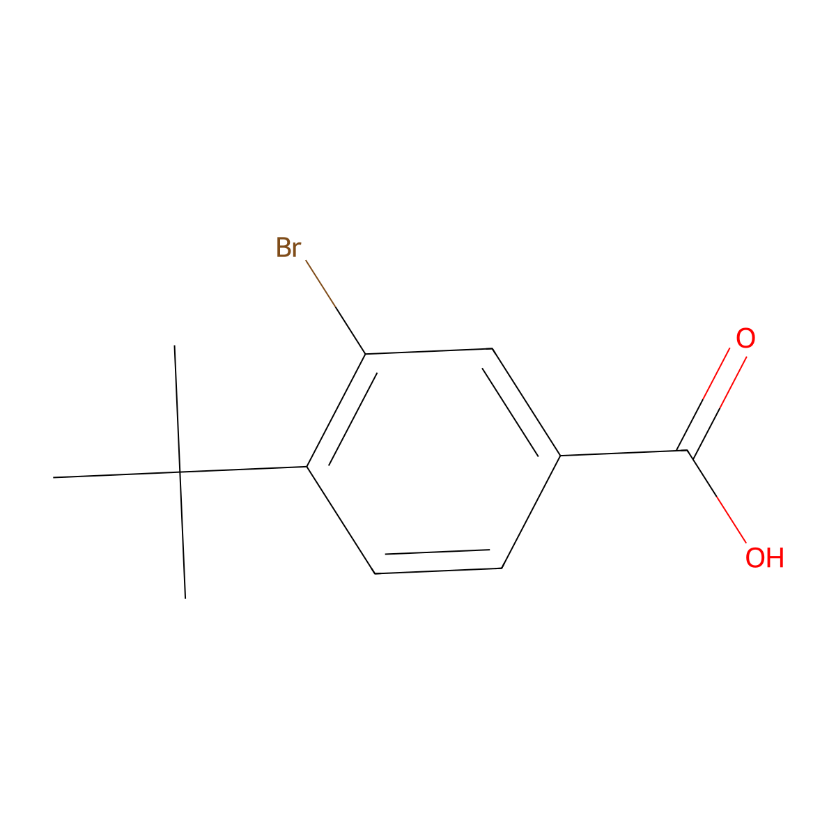 3-Bromo-4-tert-butylbenzoic acid molecular structure, CAS 38473-89-1
