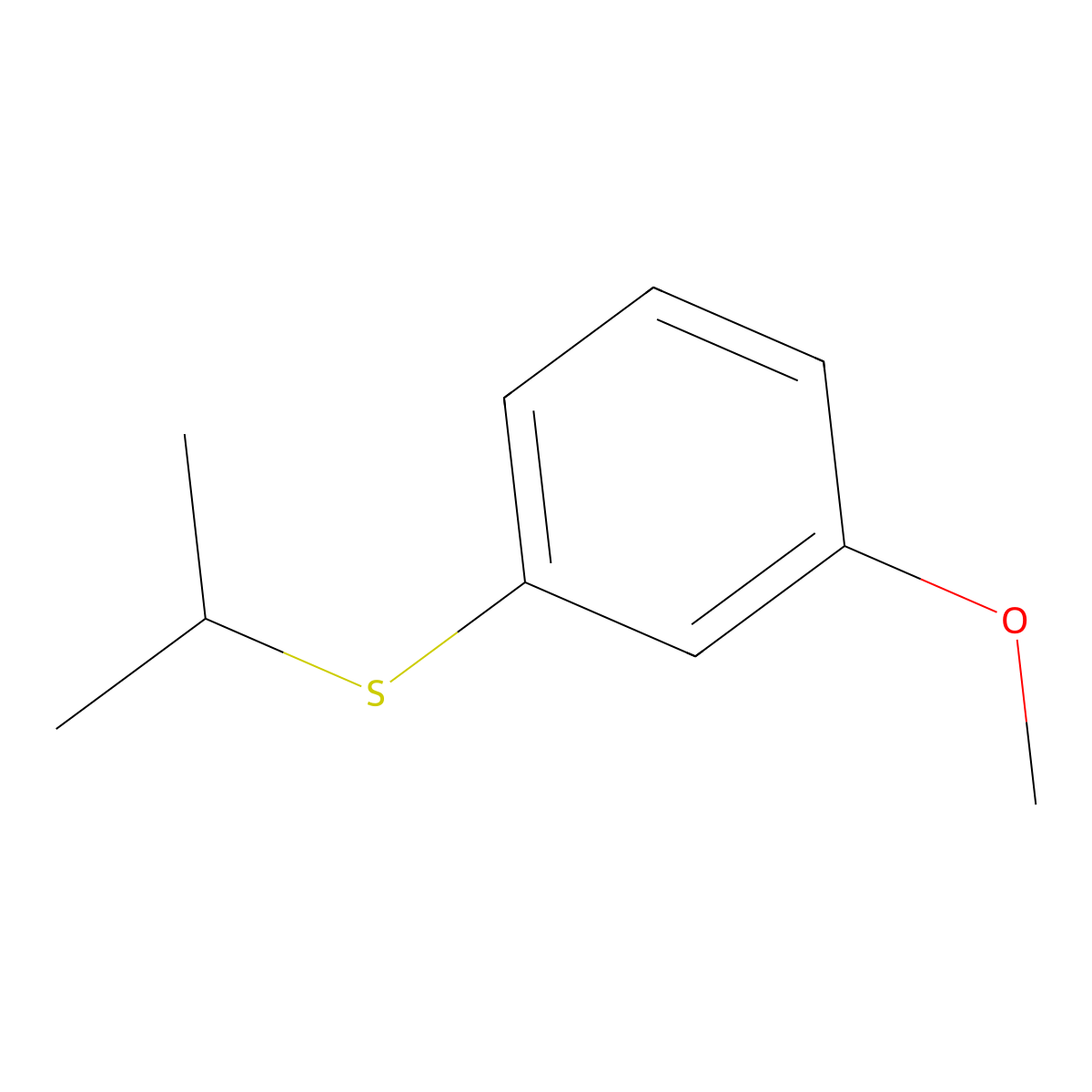 1-Methoxy-3-[(1-methylethyl)thio]benzene molecular structure, CAS 38474-03-2