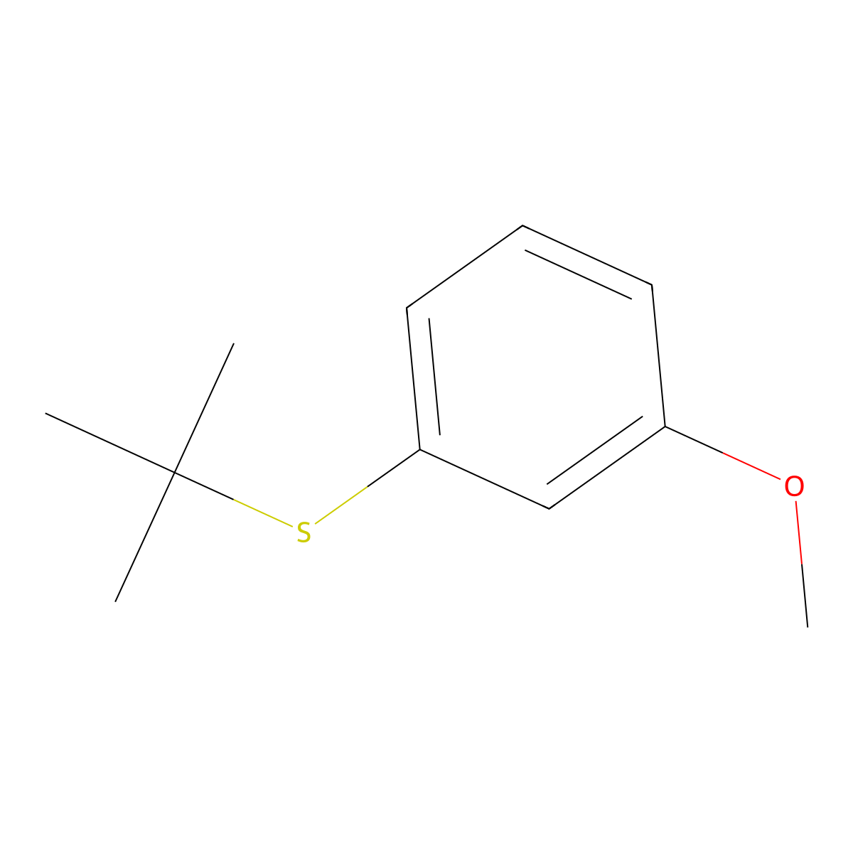 tert-Butyl 3-Methoxyphenyl sulfide molecular structure, CAS 38474-04-3
