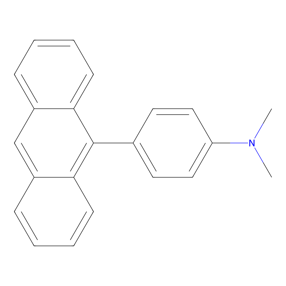 9-(4-Dimethylaminophenyl)anthracene molecular structure, CAS 38474-09-8