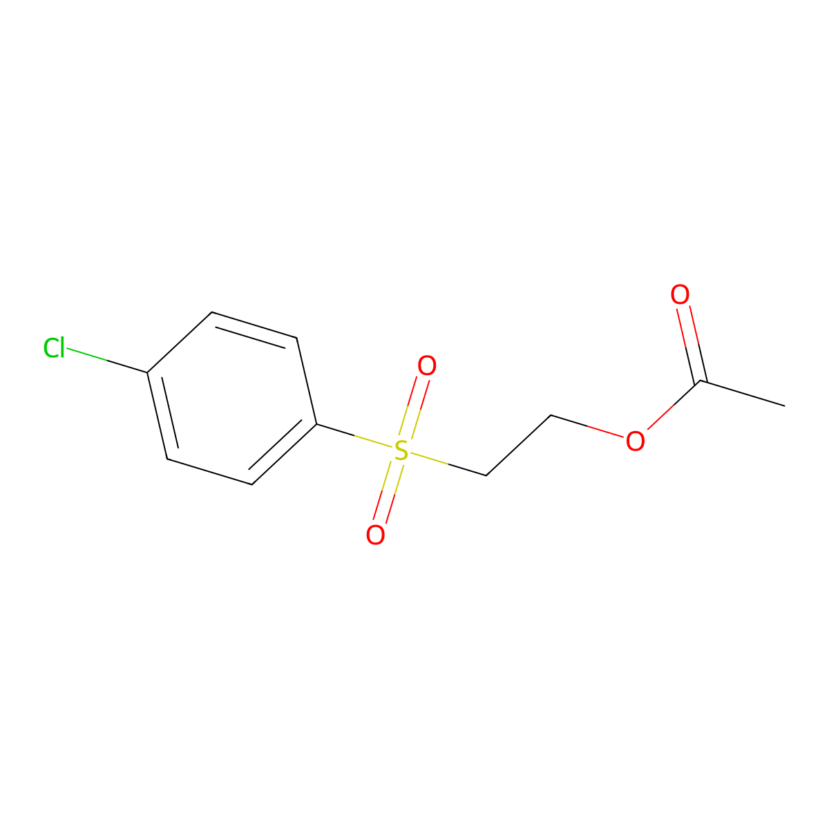 2-(4-Chlorobenzenesulfonyl)ethyl acetate molecular structure, CAS 38476-90-3
