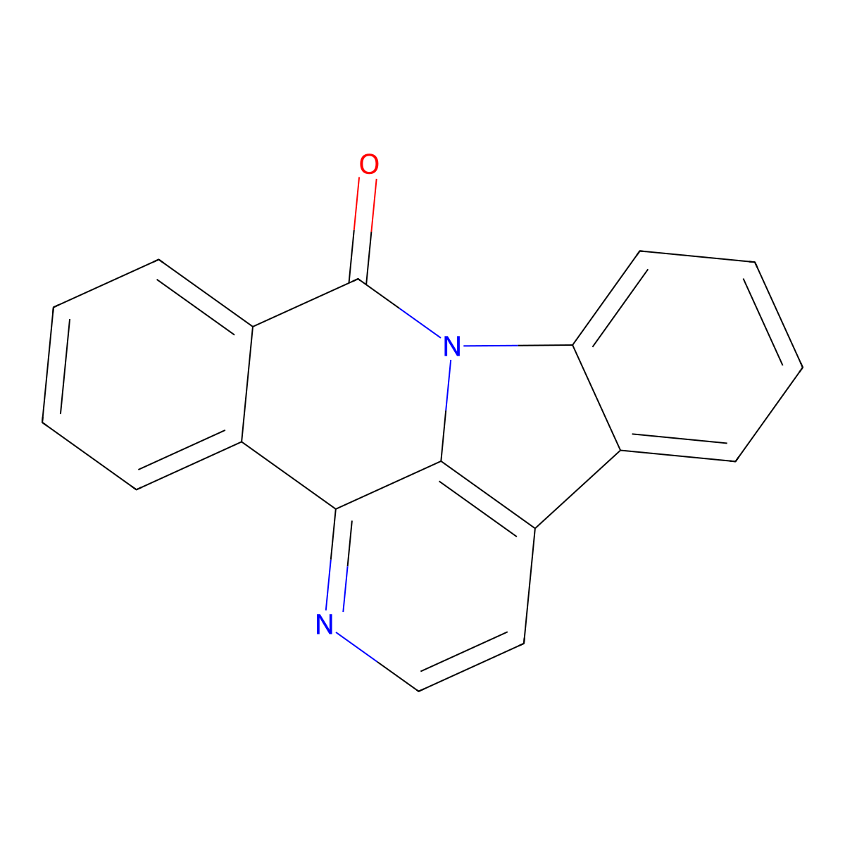 9H-Benz(c)indolo(3,2,1-ij)(1,5)naphthyridin-9-one molecular structure, CAS 38478-71-6