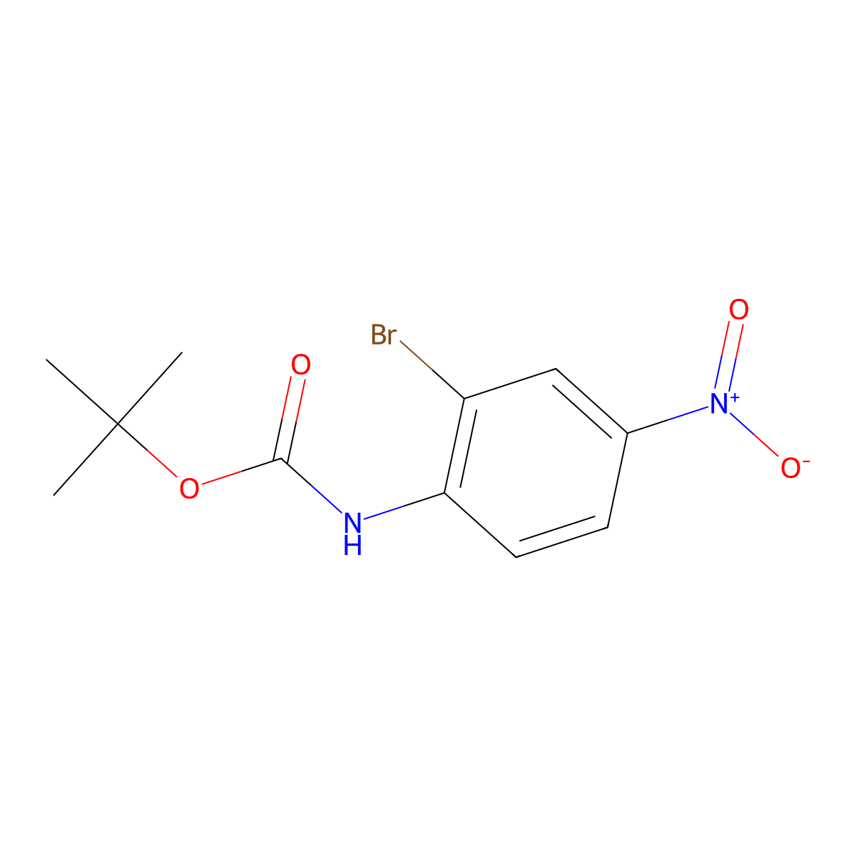 tert-Butyl (2-bromo-4-nitrophenyl)carbamate molecular structure, CAS 384793-20-8