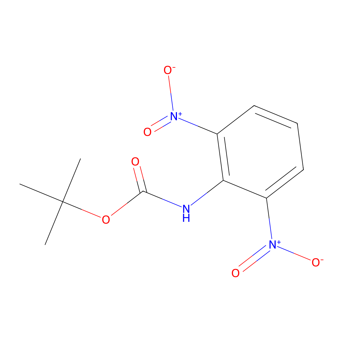 Tert-butyl N-(2,6-dinitrophenyl)carbamate molecular structure, CAS 384793-27-5