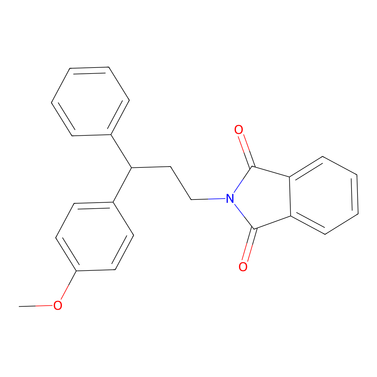 2-[3-(4-Methoxyphenyl)-3-phenylpropyl]isoindole-1,3-dione molecular structure, CAS 384793-49-1