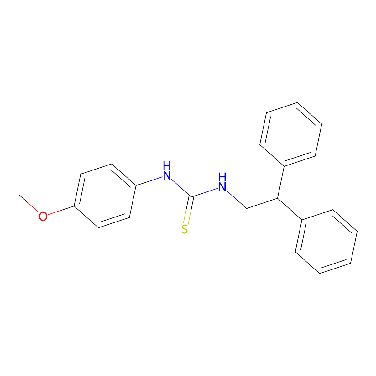 1-(2,2-Diphenylethyl)-3-(4-methoxyphenyl)thiourea molecular structure, CAS 384795-53-3