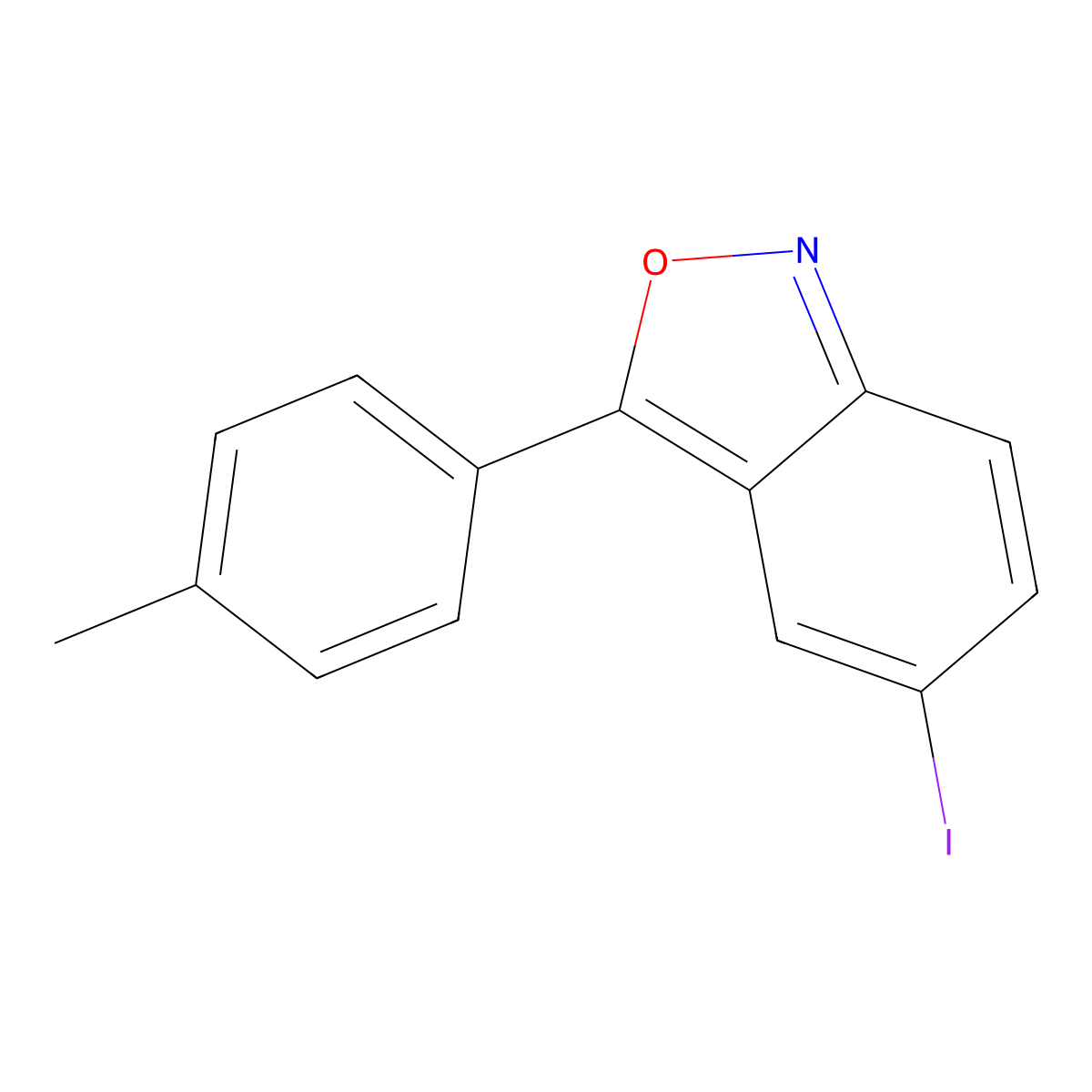 5-Iodo-3-(p-tolyl)benzo[c]isoxazole molecular structure, CAS 384796-44-5