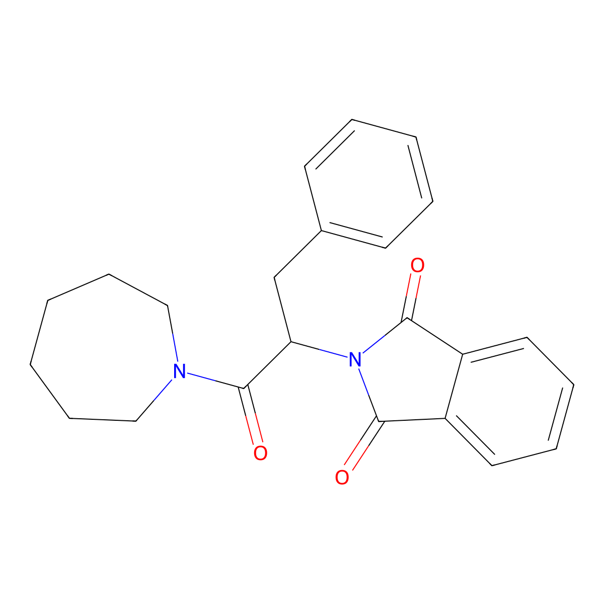 2-[1-(Azepan-1-yl)-1-oxo-3-phenylpropan-2-yl]isoindole-1,3-dione molecular structure, CAS 384797-41-5