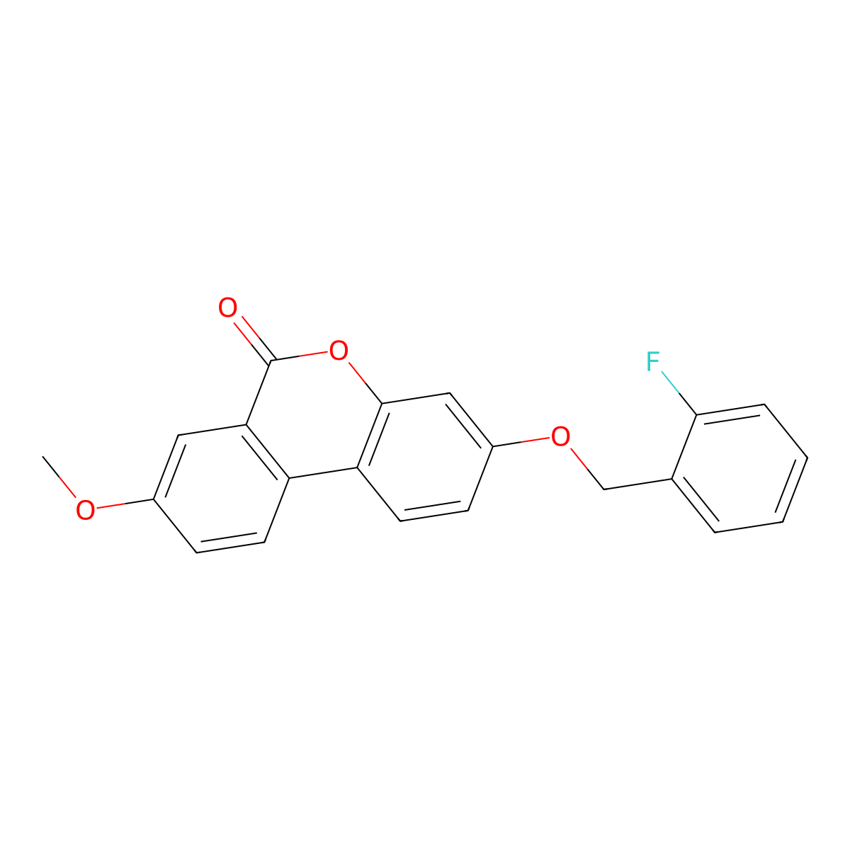 3-[(2-fluorobenzyl)oxy]-8-methoxy-6H-benzo[c]chromen-6-one molecular structure, CAS 384799-32-0