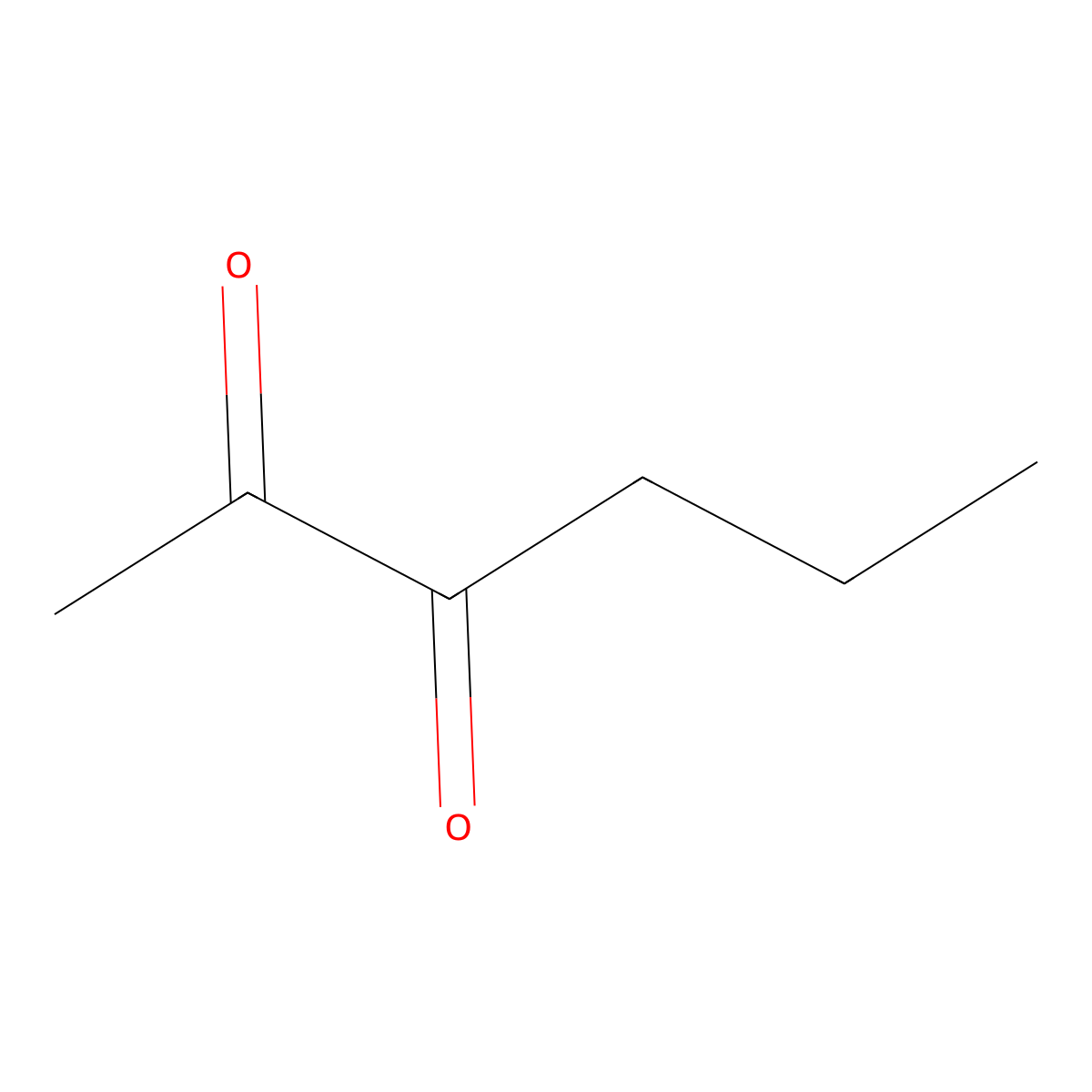2,3-Hexanedione molecular structure, CAS 3848-24-6