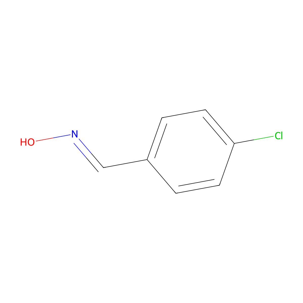 4-Chlorobenzaldehyde oxime molecular structure, CAS 3848-36-0