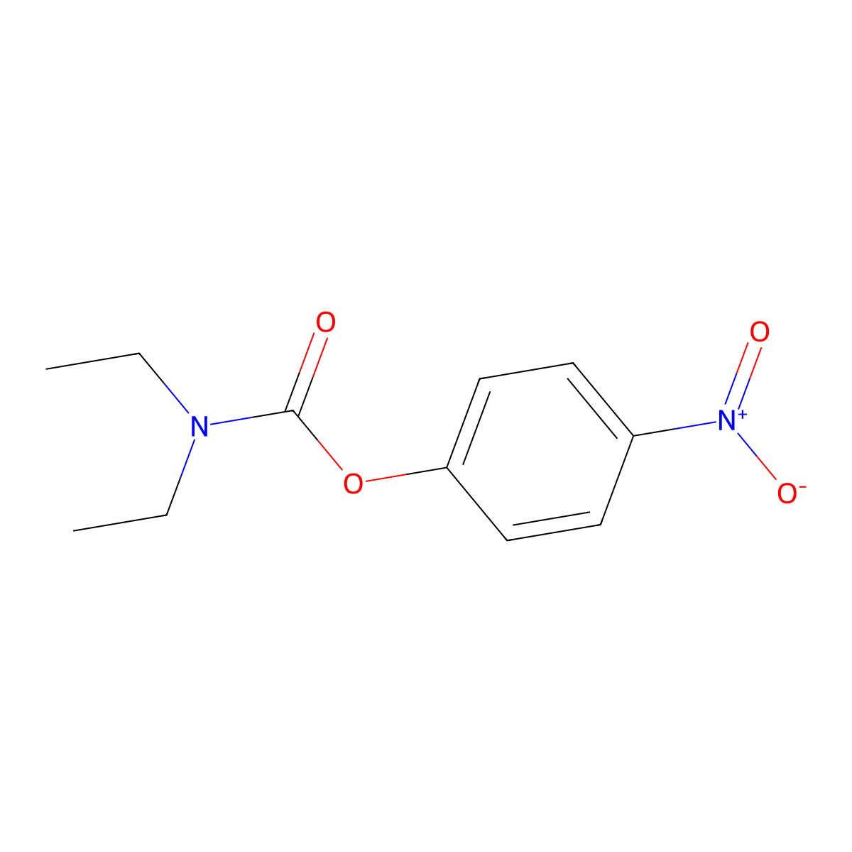 4-Nitrophenyl diethylcarbamate molecular structure, CAS 3848-45-1