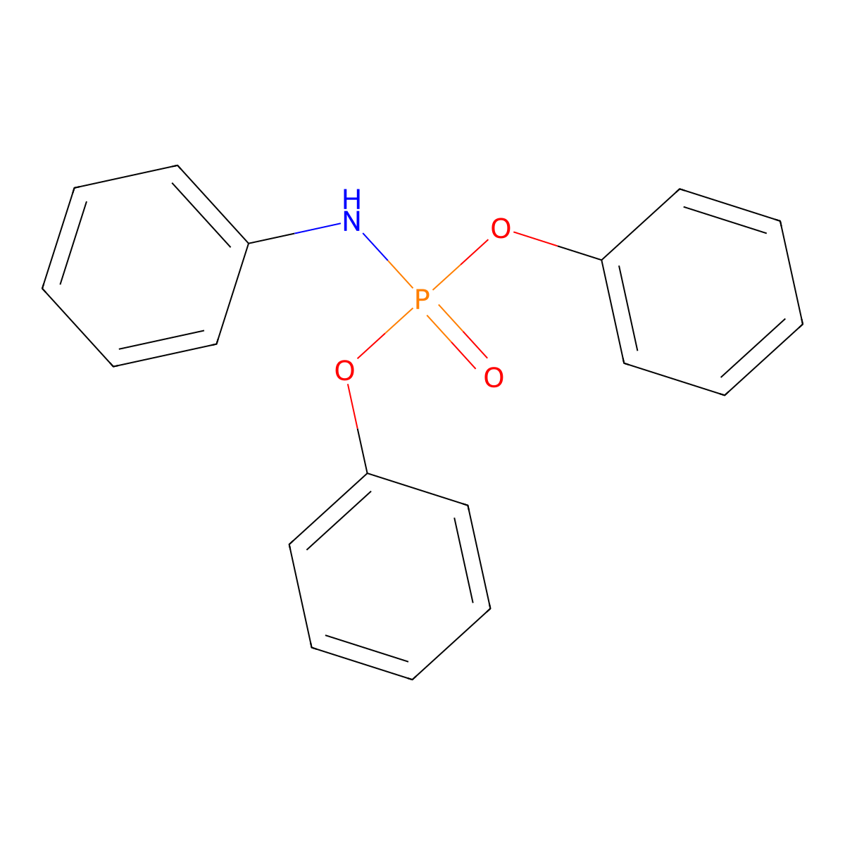 Diphenyl N-phenylphosphoramidate molecular structure, CAS 3848-51-9