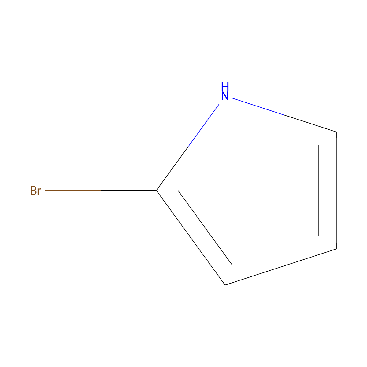 2-Bromopyrrole molecular structure, CAS 38480-28-3