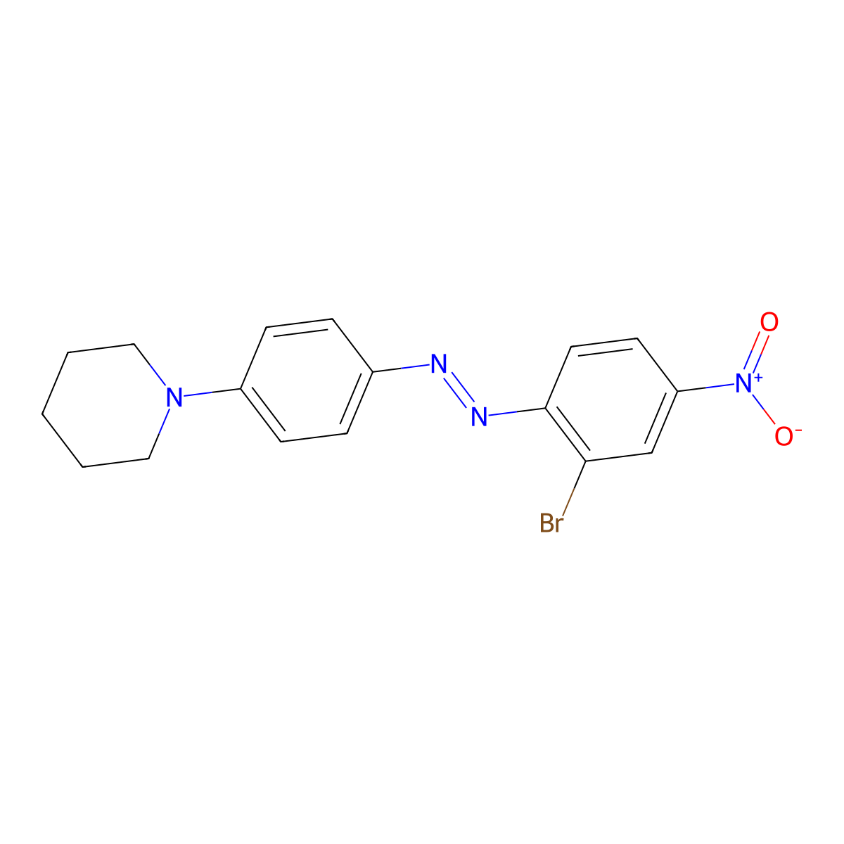 1-{4-[(2-Bromo-4-nitrophenyl)diazenyl]phenyl}piperidine molecular structure, CAS 384808-15-5