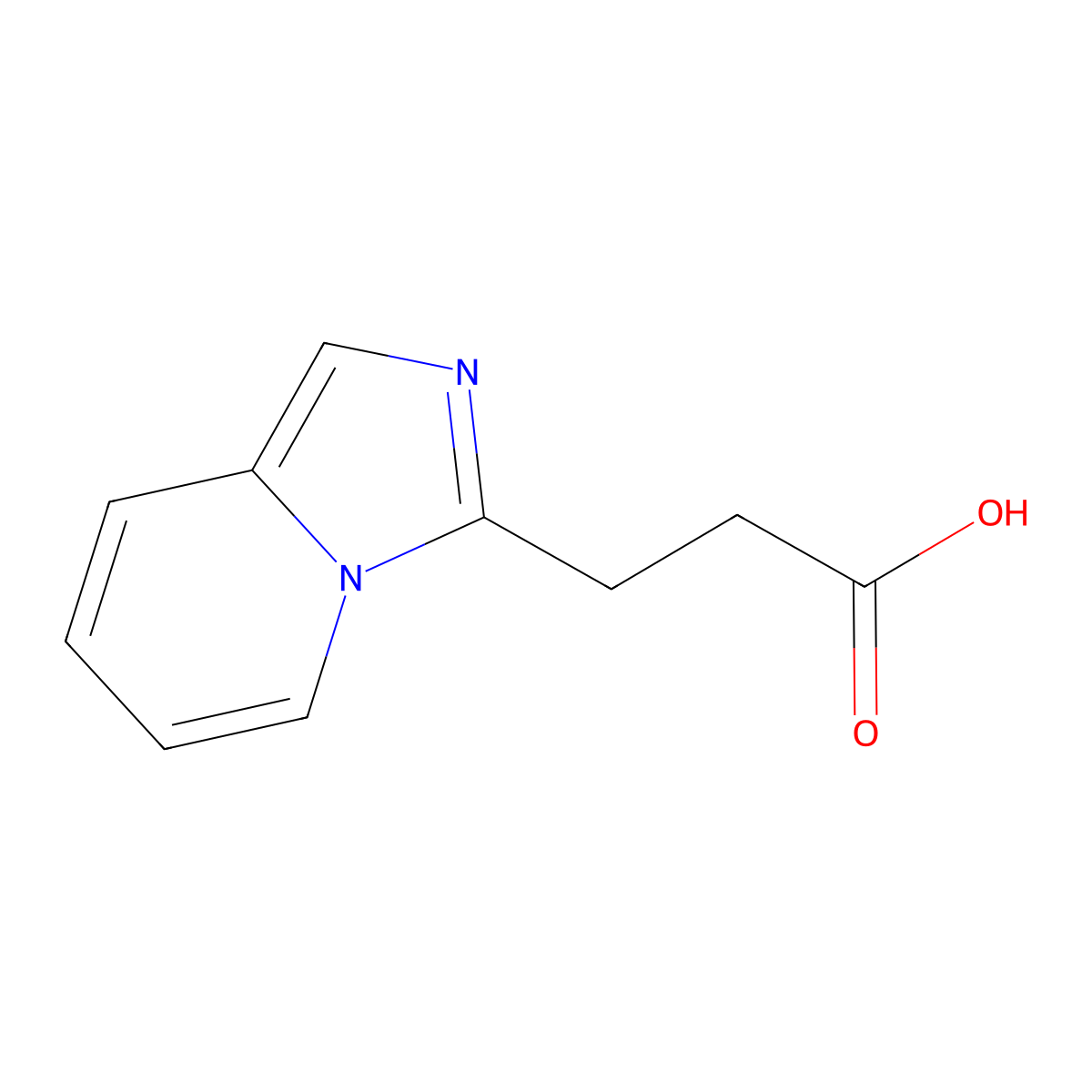 3-Imidazo[1,5-a]pyridin-3-ylpropanoic acid molecular structure, CAS 384815-08-1