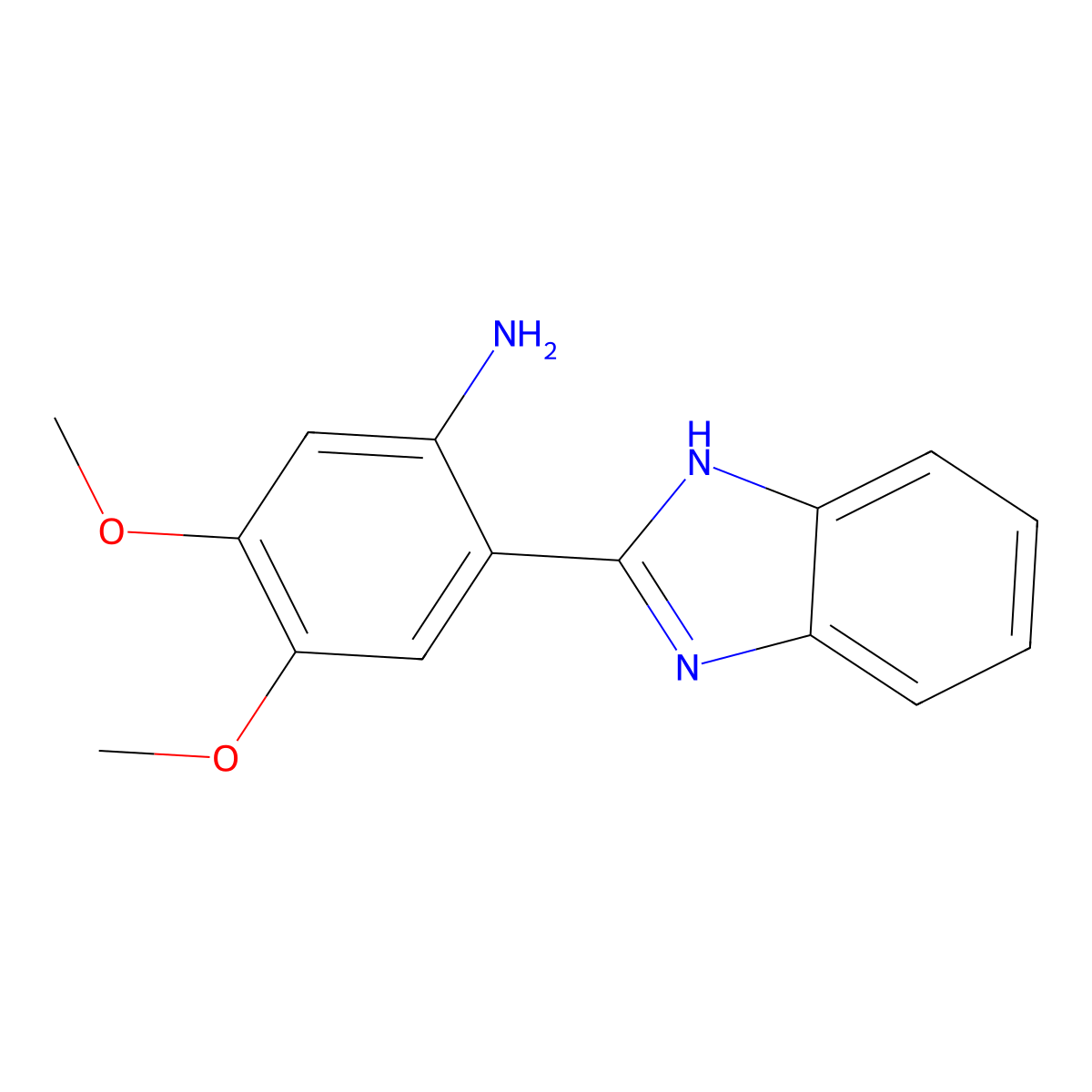 2-(1H-Benzo[d]imidazol-2-yl)-4,5-dimethoxyaniline molecular structure, CAS 384815-46-7