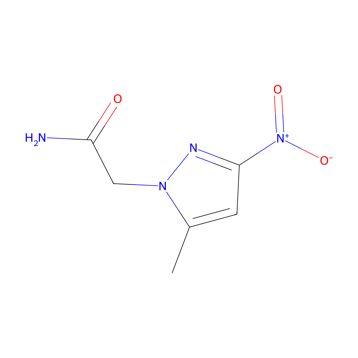 2-(5-methyl-3-nitro-1H-pyrazol-1-yl)acetamide molecular structure, CAS 384820-93-3