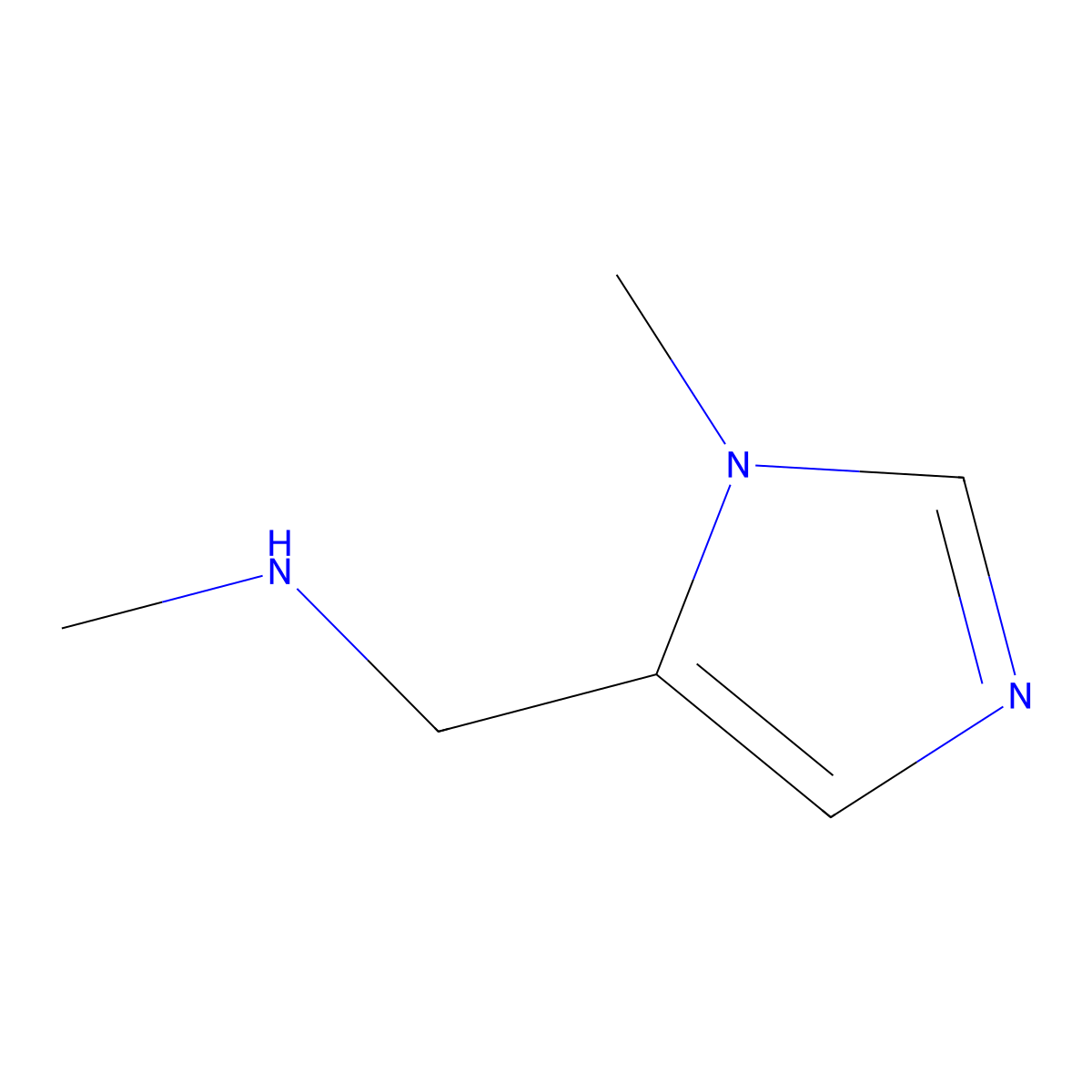 methyl[(1-methyl-1H-imidazol-5-yl)methyl]amine molecular structure, CAS 384821-19-6