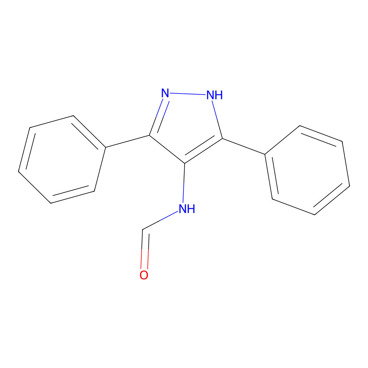 N-(3,5-diphenyl-1H-pyrazol-4-yl)formamide molecular structure, CAS 384821-39-0