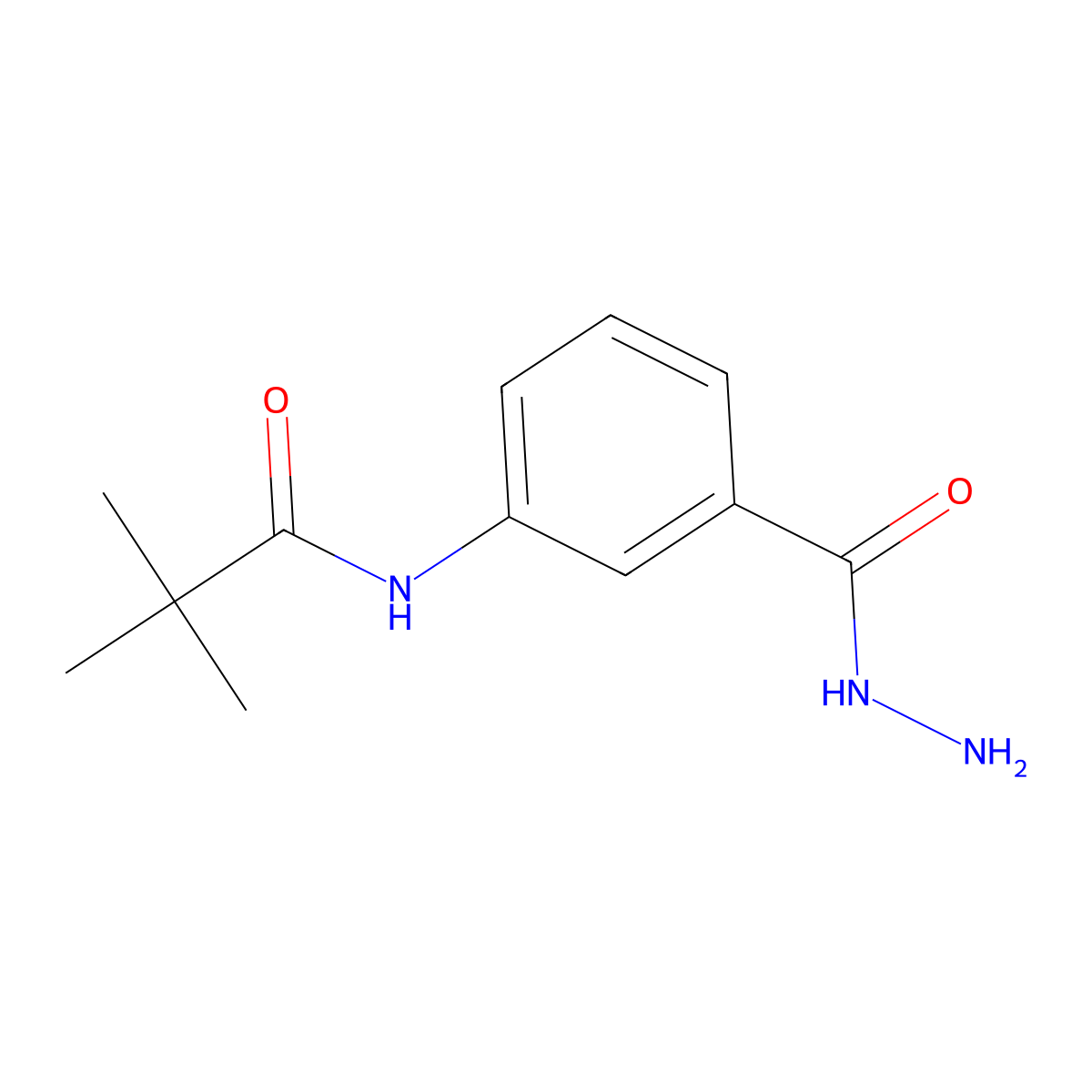 N-[3-(hydrazinecarbonyl)phenyl]-2,2-dimethylpropanamide molecular structure, CAS 384824-87-7