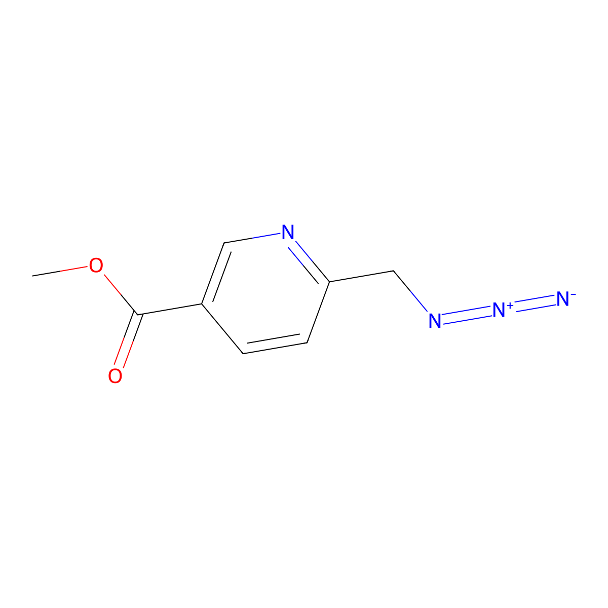 Methyl 6-(azidomethyl)nicotinate molecular structure, CAS 384831-56-5