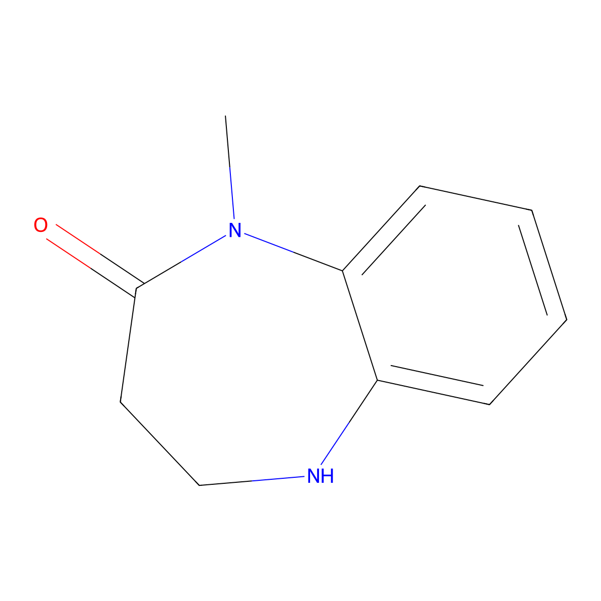 1-methyl-2,3,4,5-tetrahydro-1H-1,5-benzodiazepin-2-one molecular structure, CAS 384832-05-7