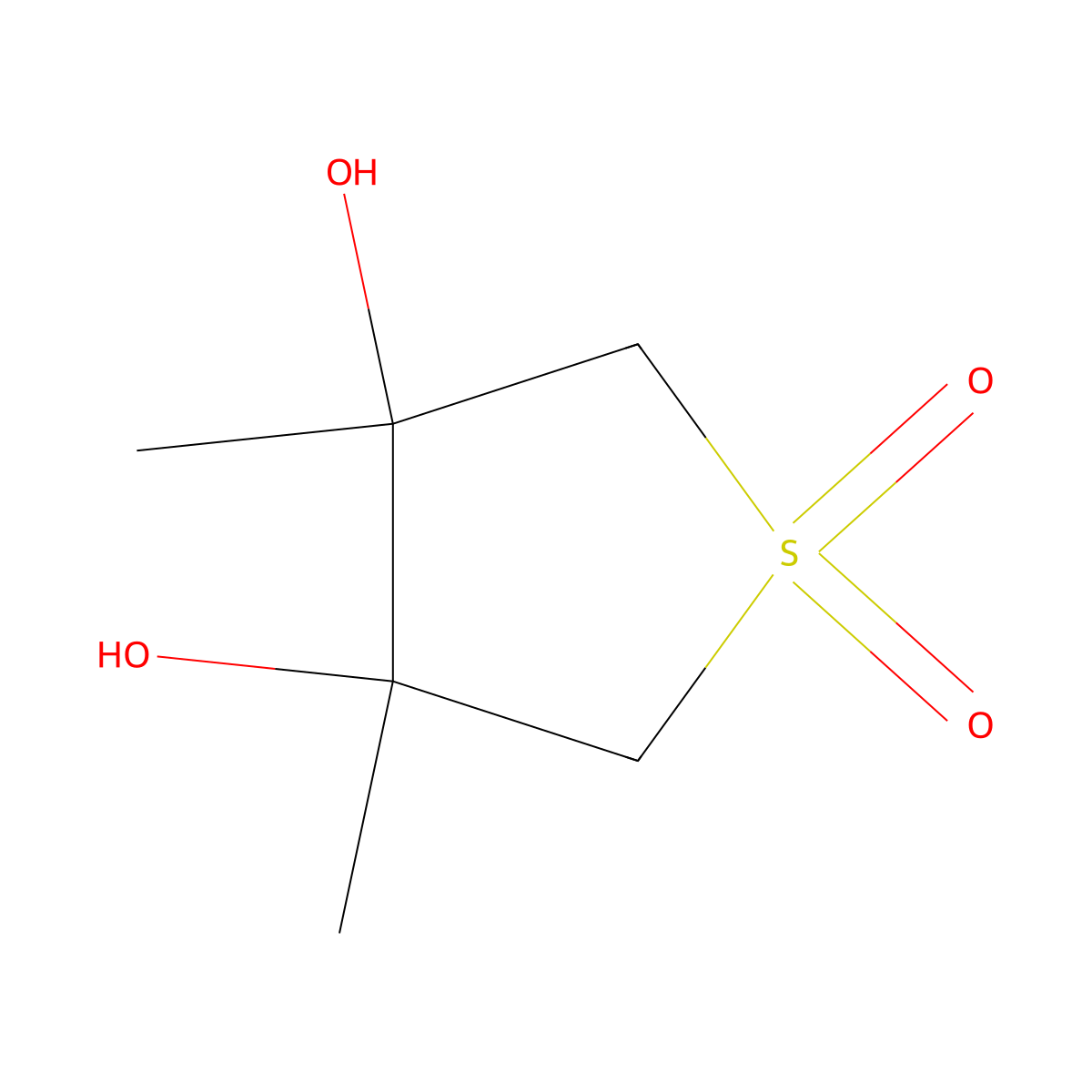 3,4-Dimethyl-1,1-dioxothiolane-3,4-diol molecular structure, CAS 384843-88-3
