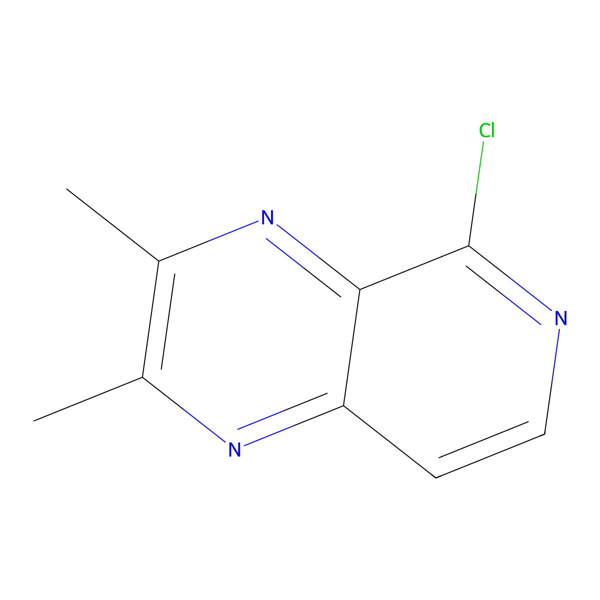 5-Chloro-2,3-dimethylpyrido[3,4-b]pyrazine molecular structure, CAS 384844-04-6
