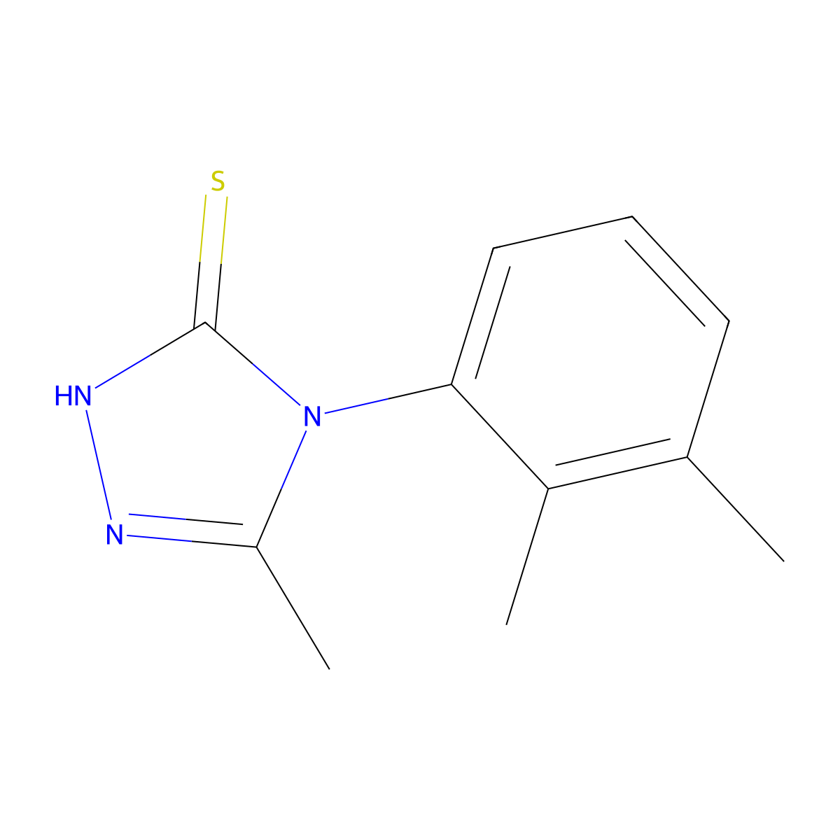 4-(2,3-Dimethylphenyl)-5-methyl-2,4-dihydro-3H-1,2,4-triazole-3-thione molecular structure, CAS 384847-90-9