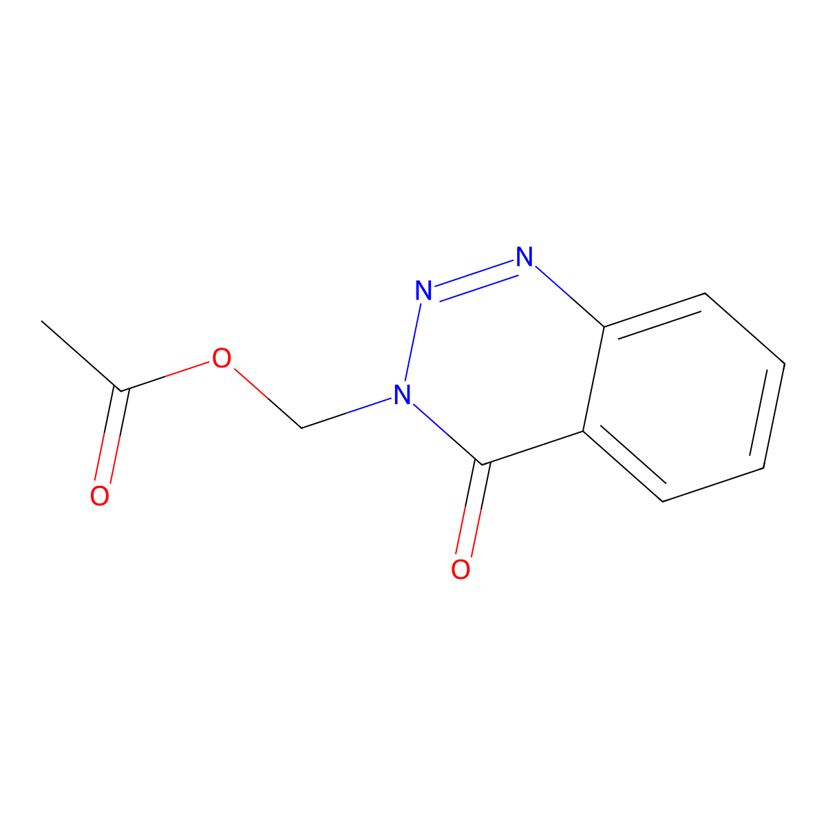 (4-Oxo-1,2,3-benzotriazin-3-yl)methyl acetate molecular structure, CAS 384849-18-7