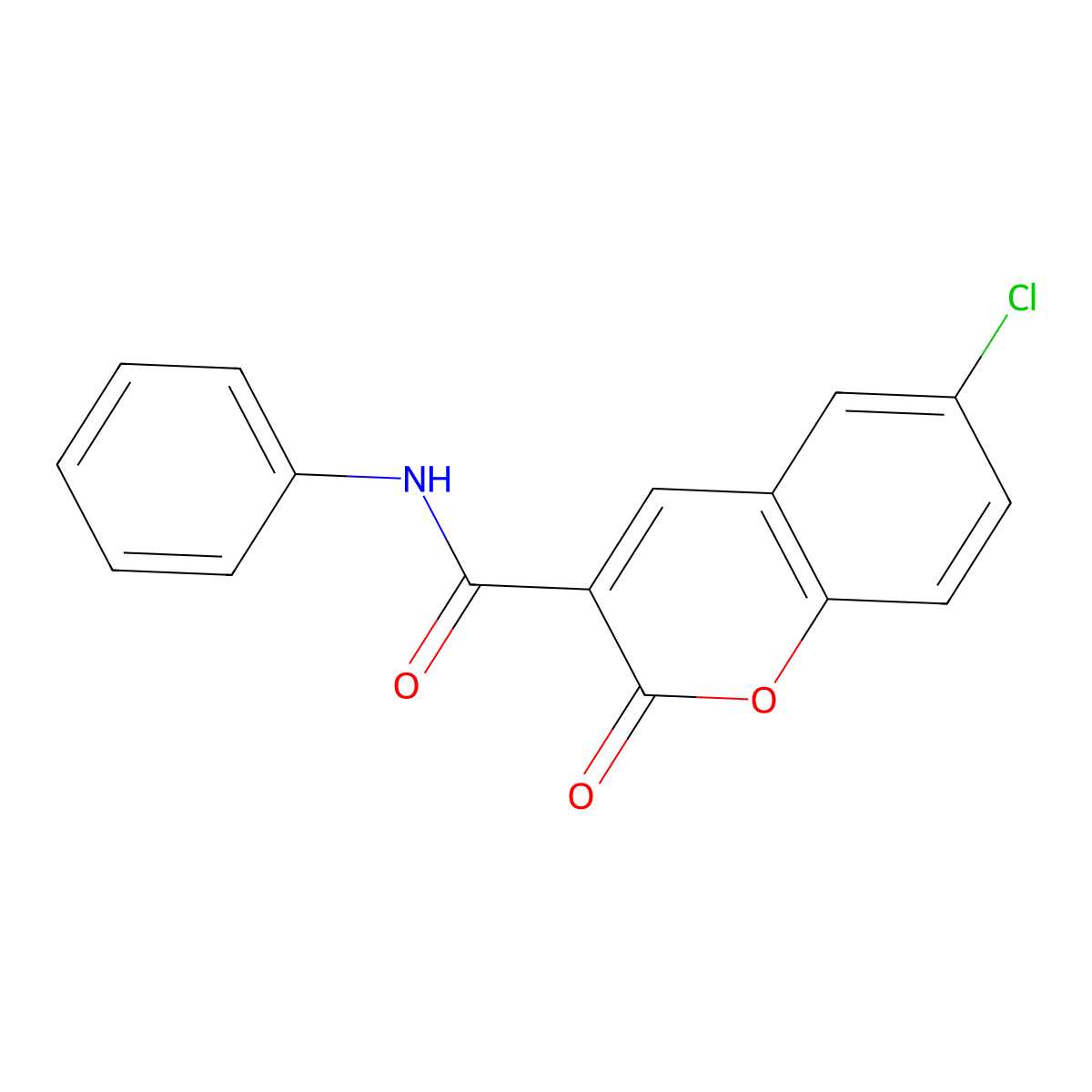 6-chloro-2-oxo-N-phenyl-2H-chromene-3-carboxamide molecular structure, CAS 38485-83-5