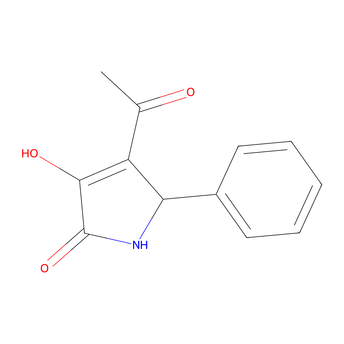 4-acetyl-3-hydroxy-5-phenyl-1,5-dihydro-2H-pyrrol-2-one molecular structure, CAS 384855-34-9
