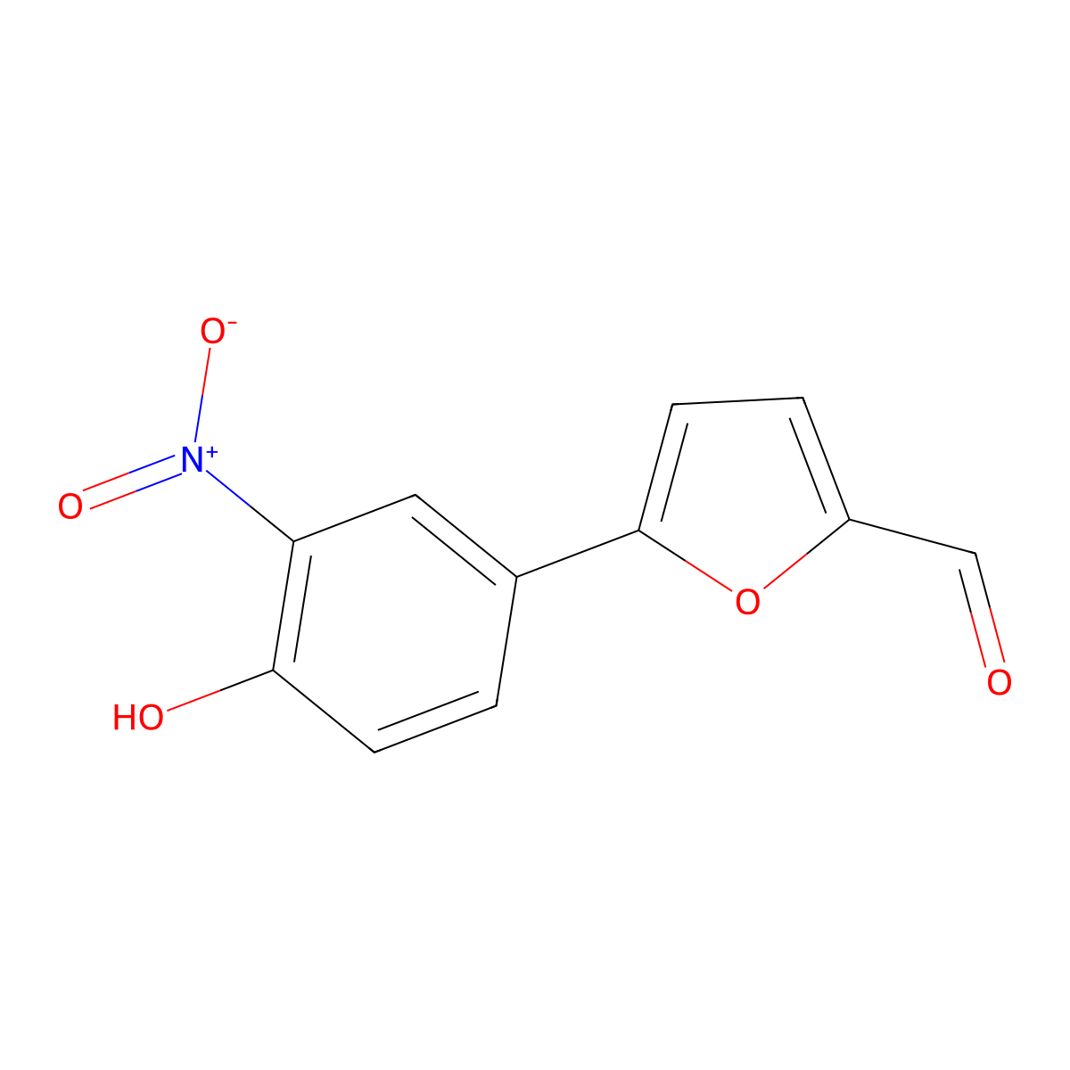 5-(4-Hydroxy-3-nitrophenyl)furan-2-carbaldehyde molecular structure, CAS 384856-32-0