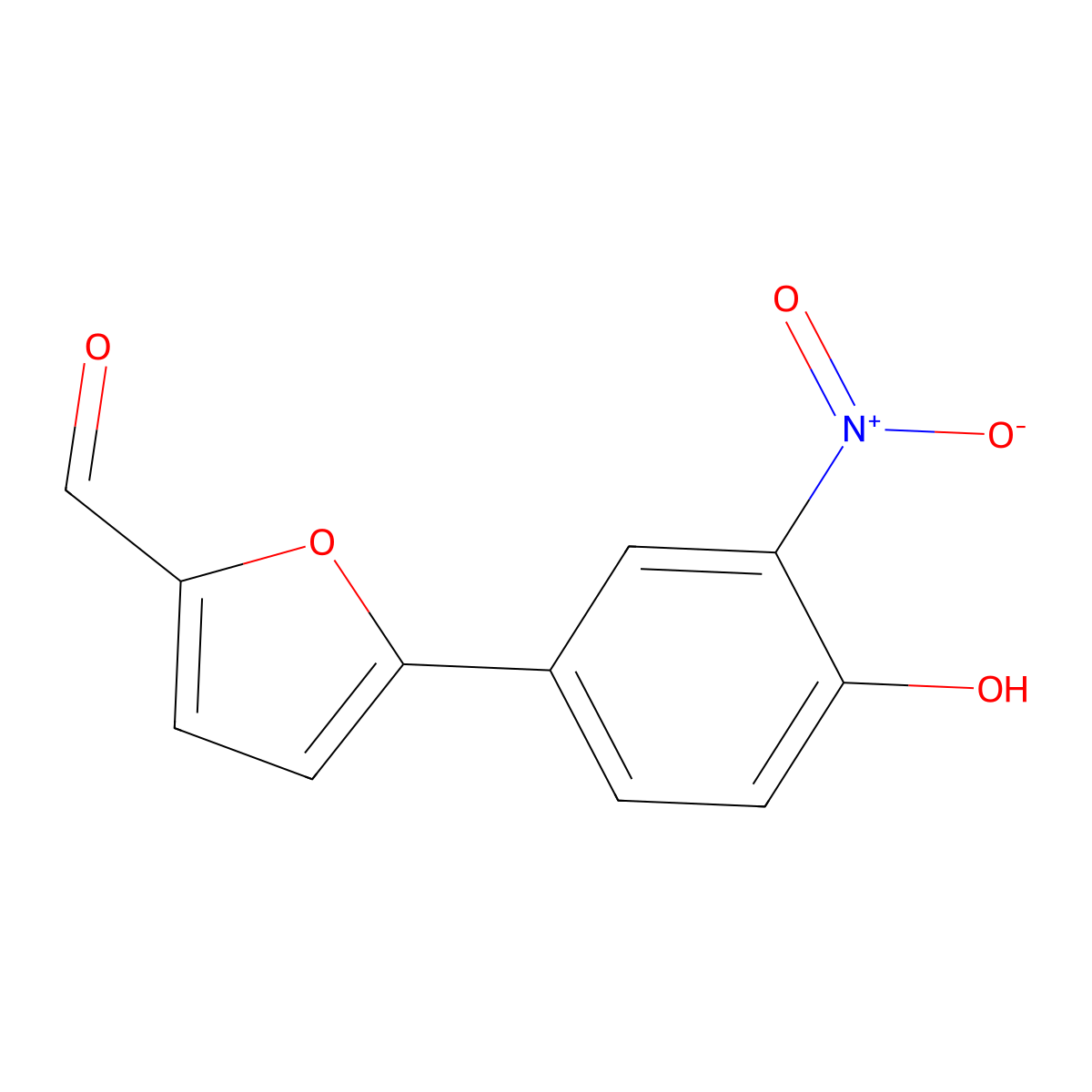 5-(4-Hydroxy-3-nitrophenyl)furan-2-carbaldehyde molecular structure, CAS 384856-32-0