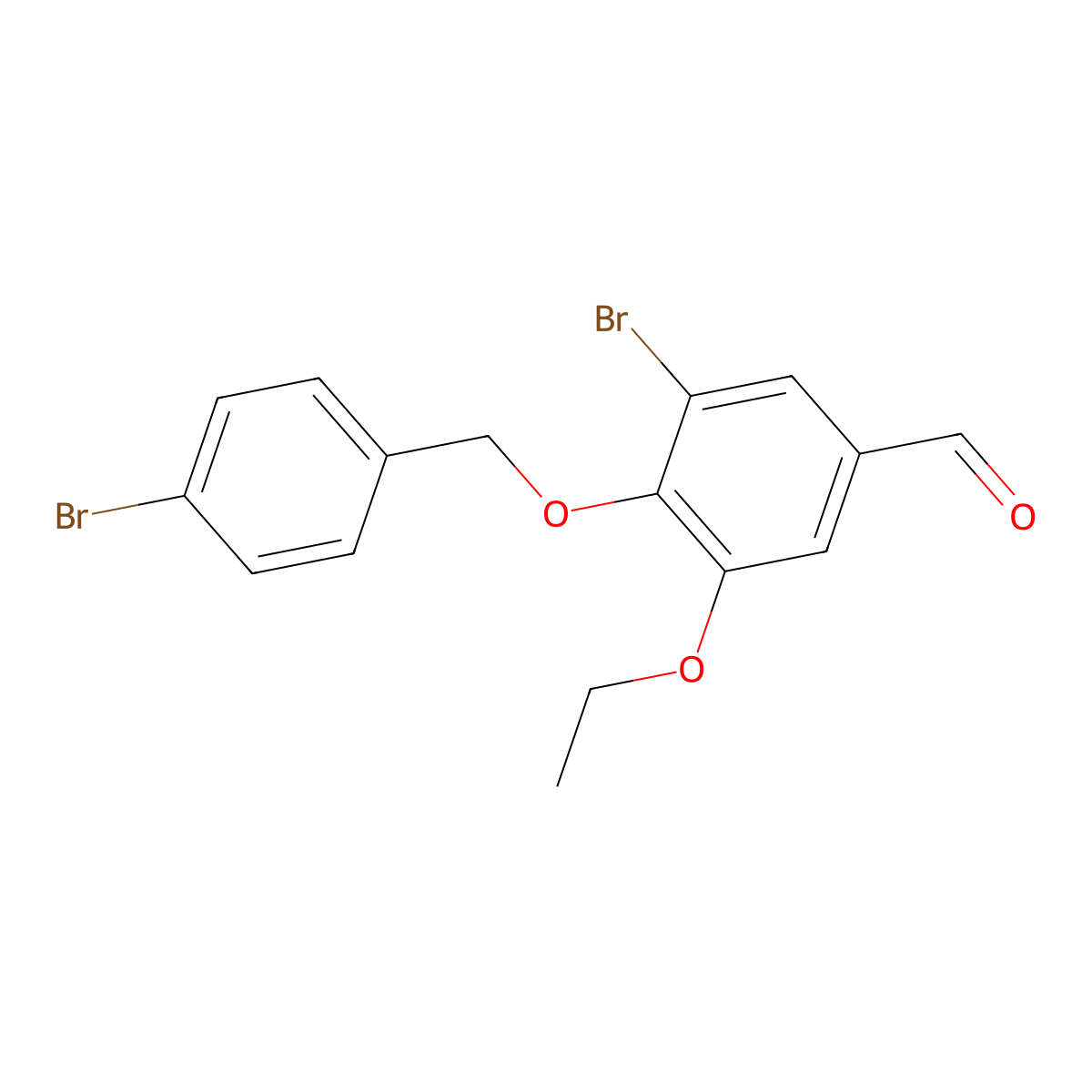 3-Bromo-4-[(4-bromobenzyl)oxy]-5-ethoxybenzaldehyde molecular structure, CAS 384856-94-4