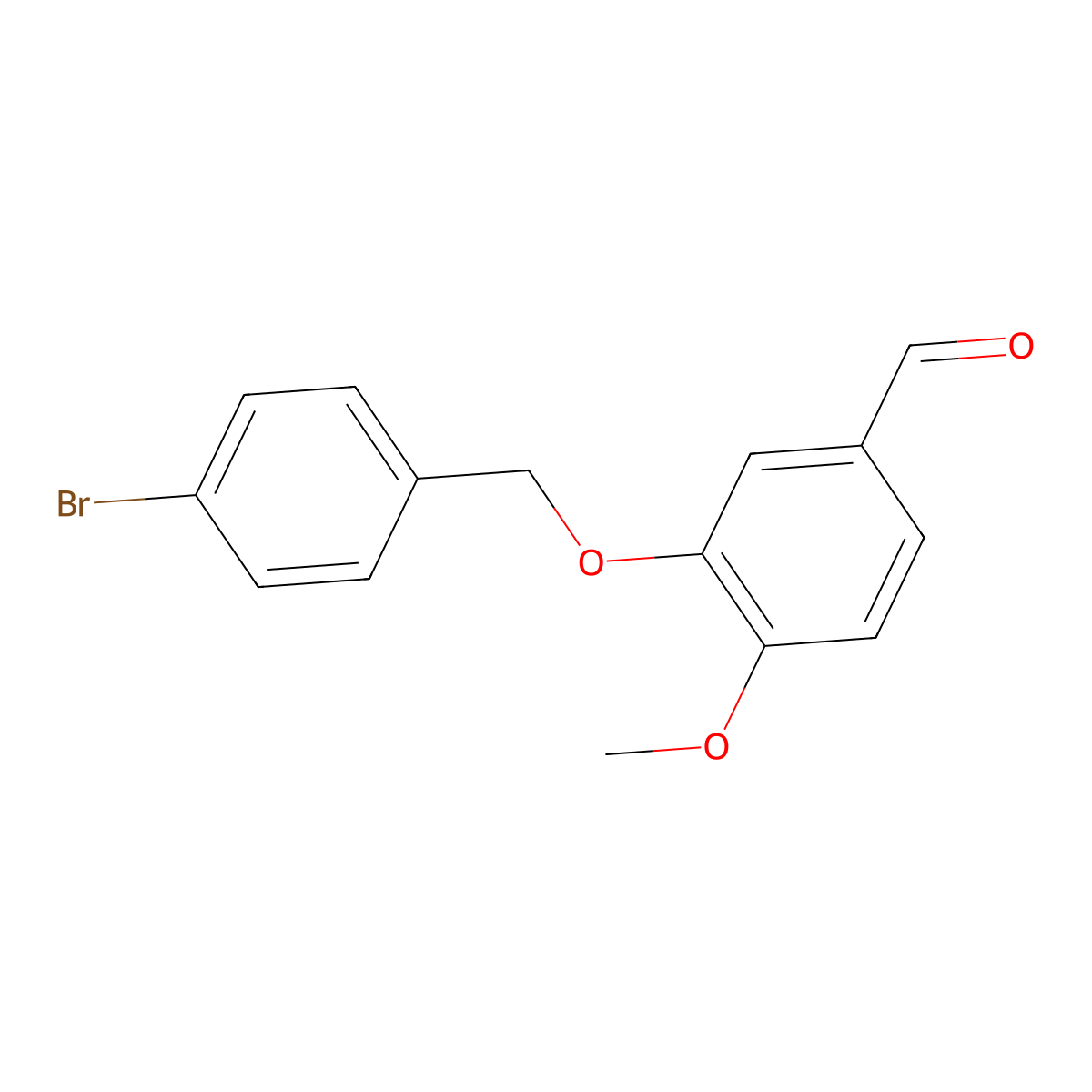 3-[(4-Bromobenzyl)oxy]-4-methoxybenzaldehyde molecular structure, CAS 384856-98-8