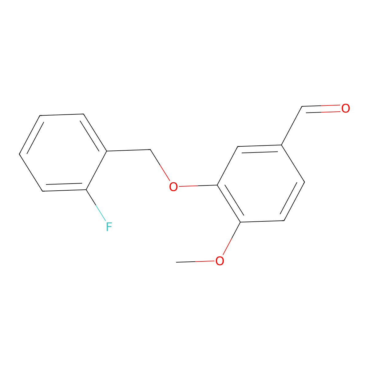 3-[(2-Fluorobenzyl)oxy]-4-methoxybenzaldehyde molecular structure, CAS 384857-20-9