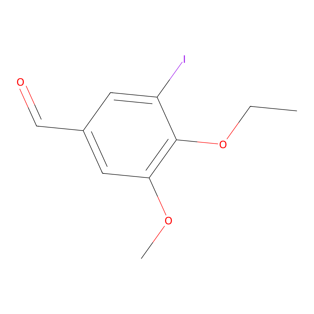 4-Ethoxy-3-iodo-5-methoxybenzaldehyde molecular structure, CAS 384857-33-4